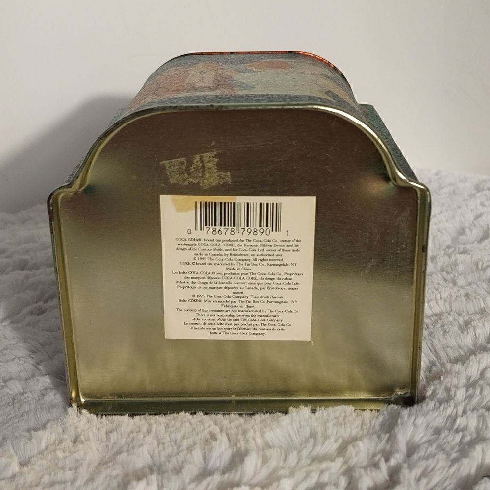 Vtg. 1995 Coca-Cola Slope Lid Tin - Picture 5 of 8